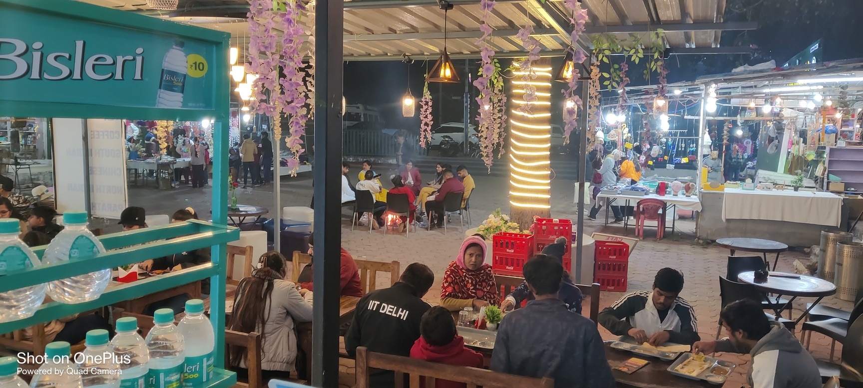 Cafe Pachmarhi tables and evening seating