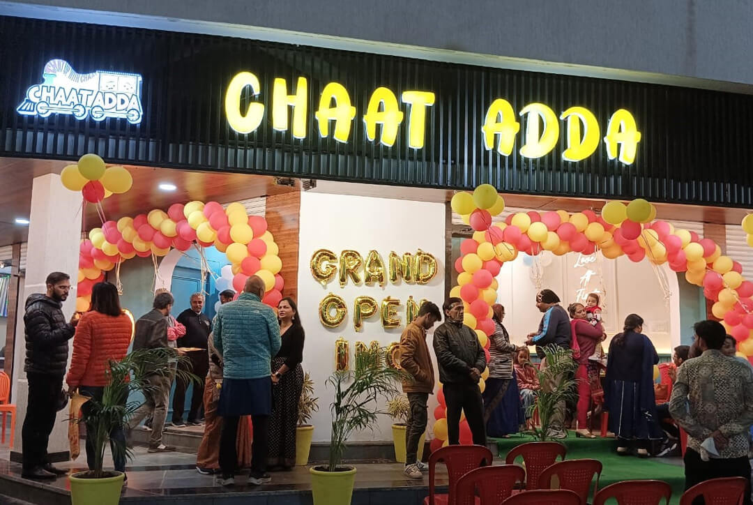 CHAAT ADDA grand opening storefront