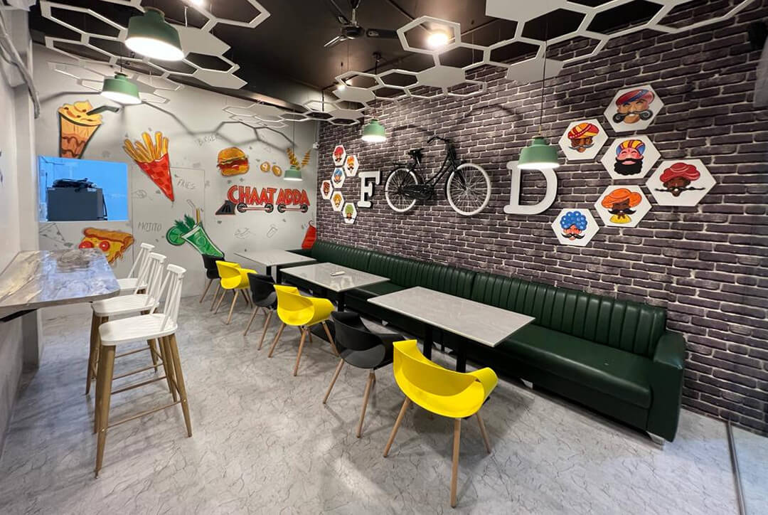 CHAAT ADDA food and store collage
