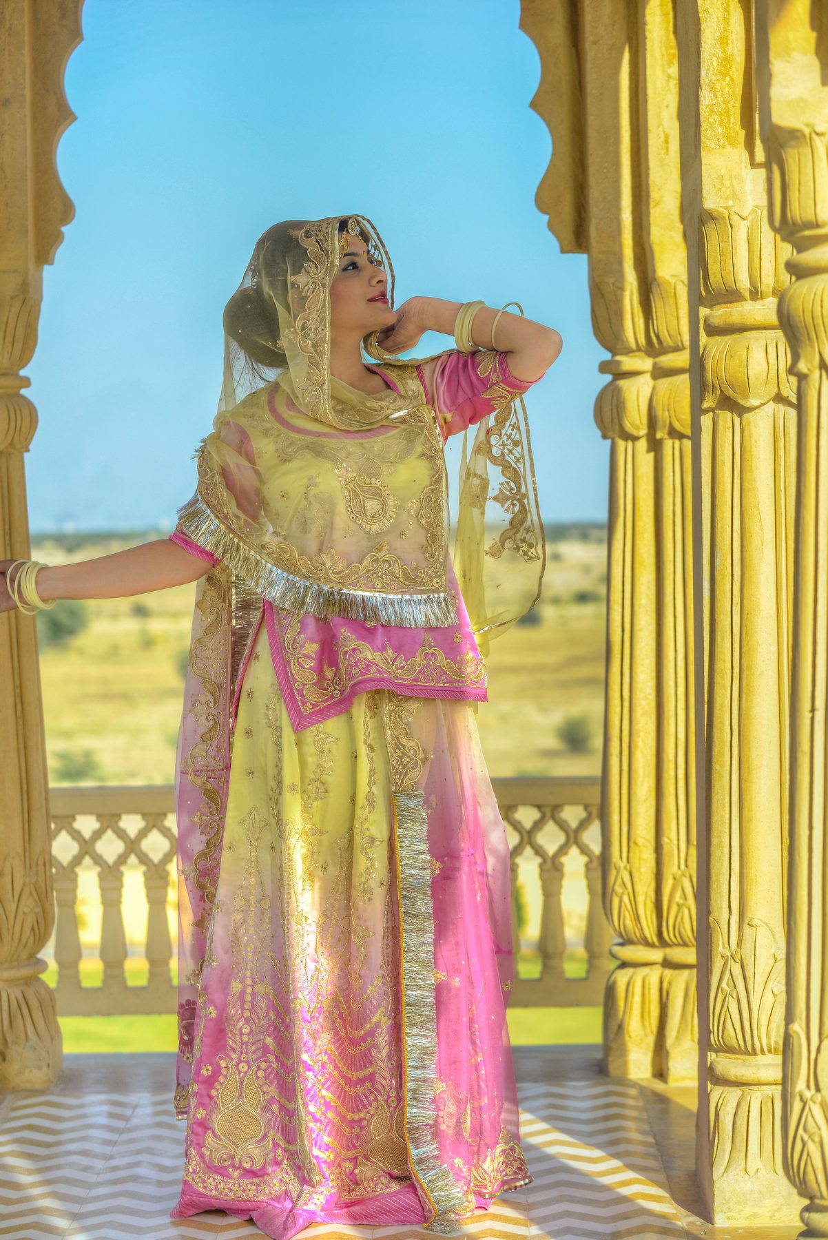 Royal Indian couture in a palace-inspired setting