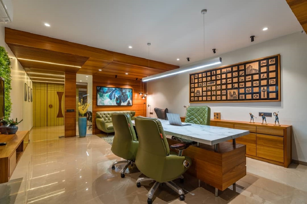Commercial interior workspace